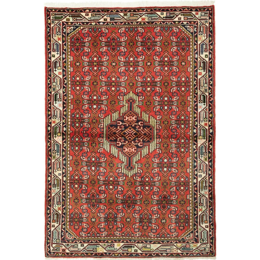 Tappeto Hamadan Persia marrone grigio 100x150