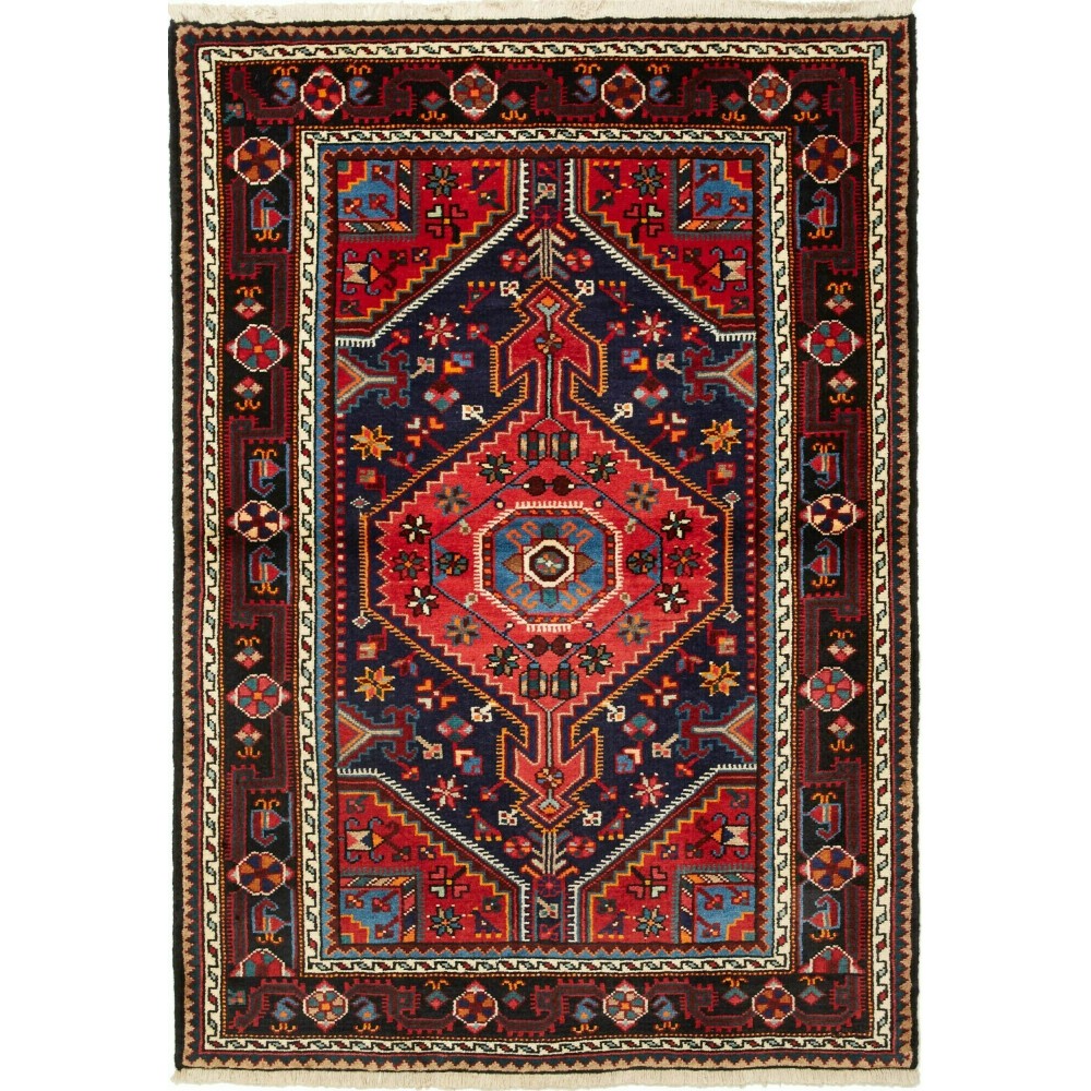 Tappeto Hamadan Persia grigio marrone 108x154