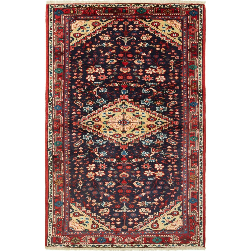 Tappeto Hamadan Persia grigio marrone 106x167