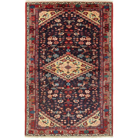 Tappeto Hamadan Persia grigio marrone 106x167
