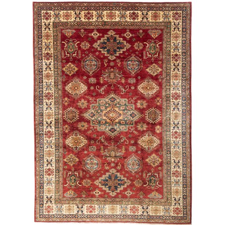 Tappeto Kazak Fine Pakistan marrone giallo 204x294
