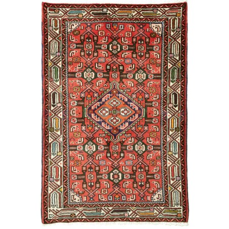 Tappeto Hamadan Persia rosso grigio 80x124