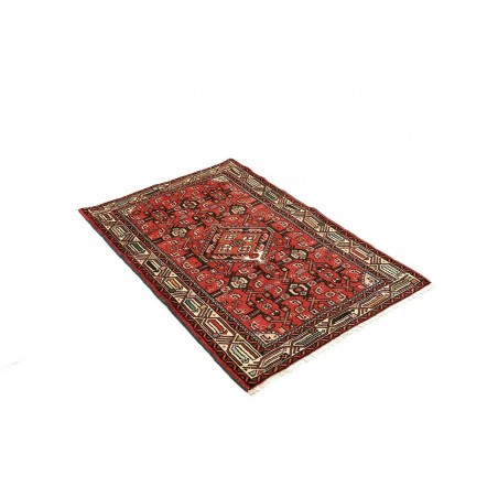 Tappeto Hamadan Persia rosso grigio 80x124
