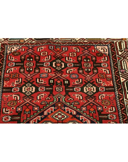 Tappeto Hamadan Persia rosso grigio 80x124