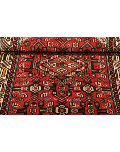 Tappeto Hamadan Persia rosso grigio 80x124