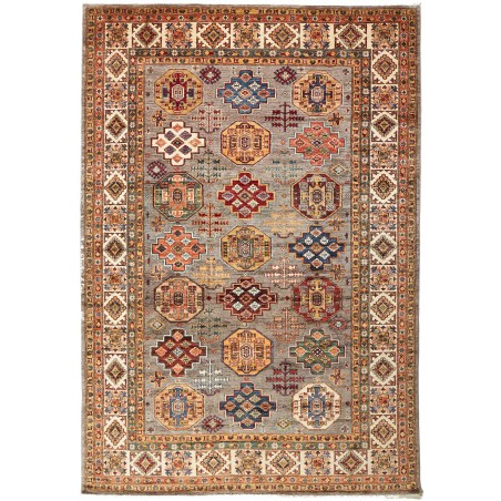 Tappeto Kazak Fine Pakistan marrone grigio 210x307