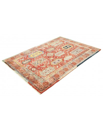 Tappeto Tribal Pakistan marrone rosso 145x207