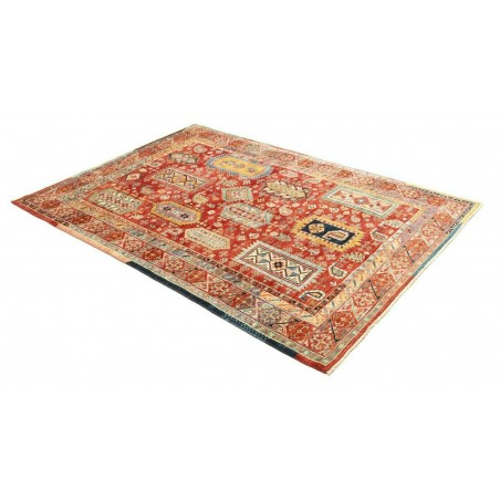 Tappeto Tribal Pakistan marrone rosso 145x207