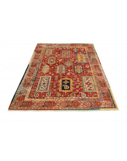 Tappeto Tribal Pakistan marrone rosso 145x207