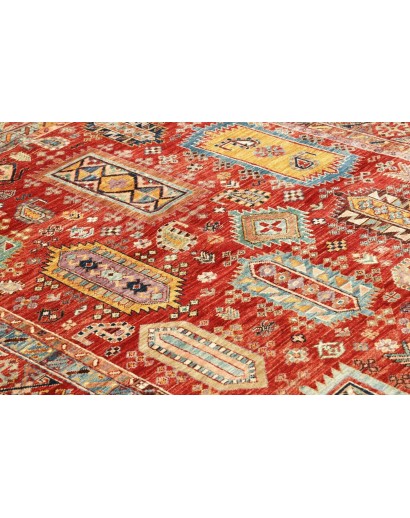 Tappeto Tribal Pakistan marrone rosso 145x207