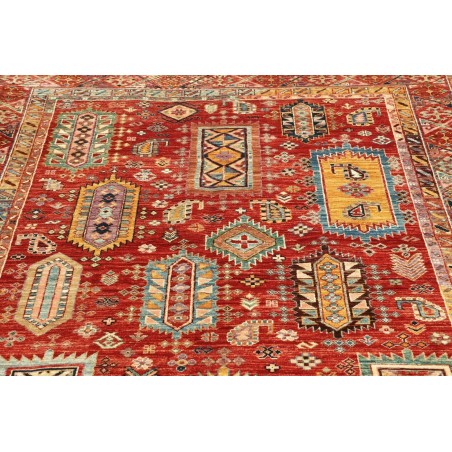 Tappeto Tribal Pakistan marrone rosso 145x207