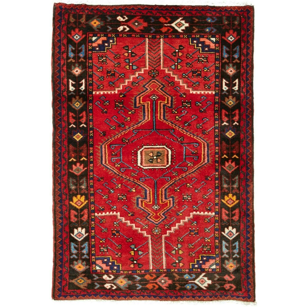 Tappeto Hamadan Persia marrone blu 82x118