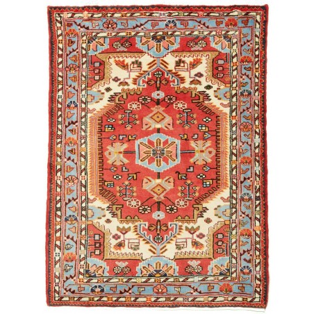 Tappeto Hamadan Persia rosso bianco 91x125