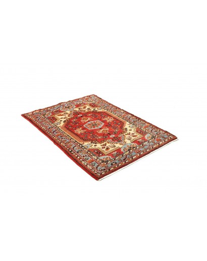 Tappeto Hamadan Persia rosso bianco 91x125