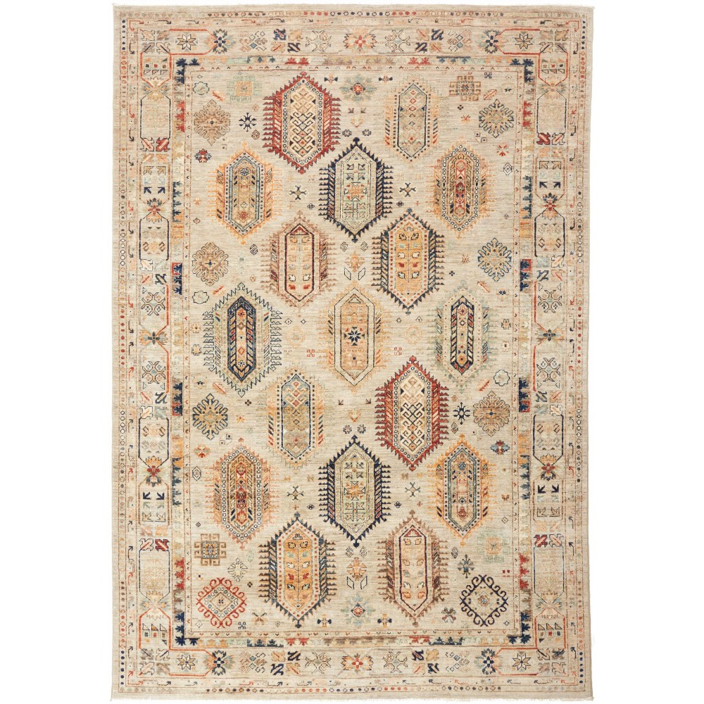 Tappeto Tribal Pakistan marrone grigio 199x292 Tappeto Tribal Pakistan marrone grigio 199x292