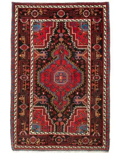 Tappeto Hamadan Persia grigio bianco 80x124