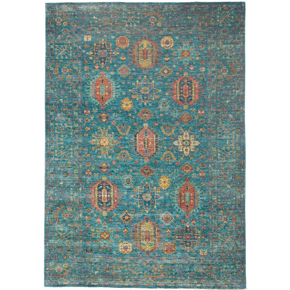 Tappeto Tribal Pakistan azzurro 198x283 Tappeto Tribal Pakistan azzurro 198x283