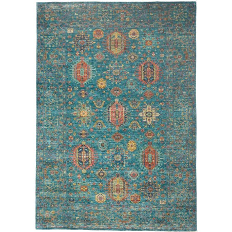 Tappeto Tribal Pakistan azzurro 198x283