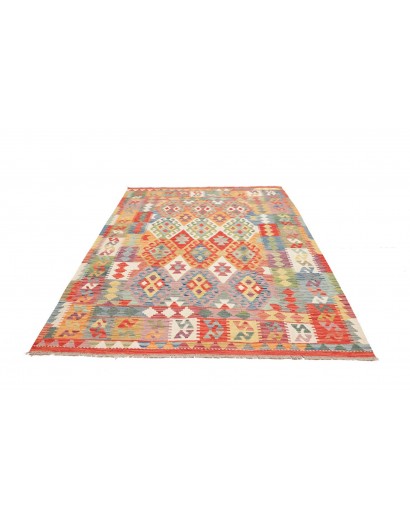 Tappeto Kilim Afghanistan marrone bianco 177x239