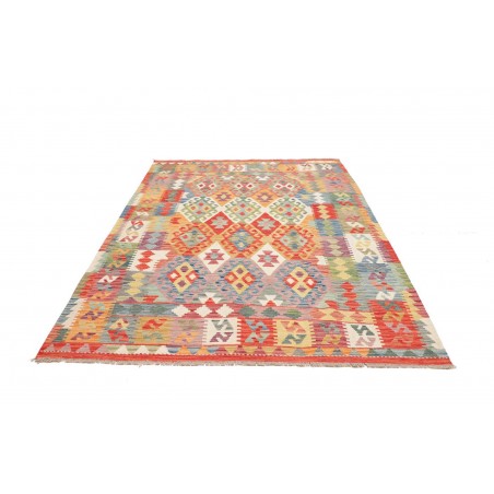 Tappeto Kilim Afghanistan marrone bianco 177x239