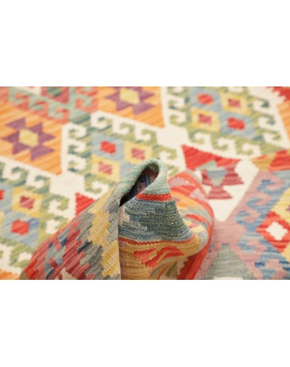 Tappeto Kilim Afghanistan marrone bianco 177x239