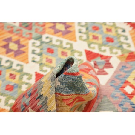 Tappeto Kilim Afghanistan marrone bianco 177x239