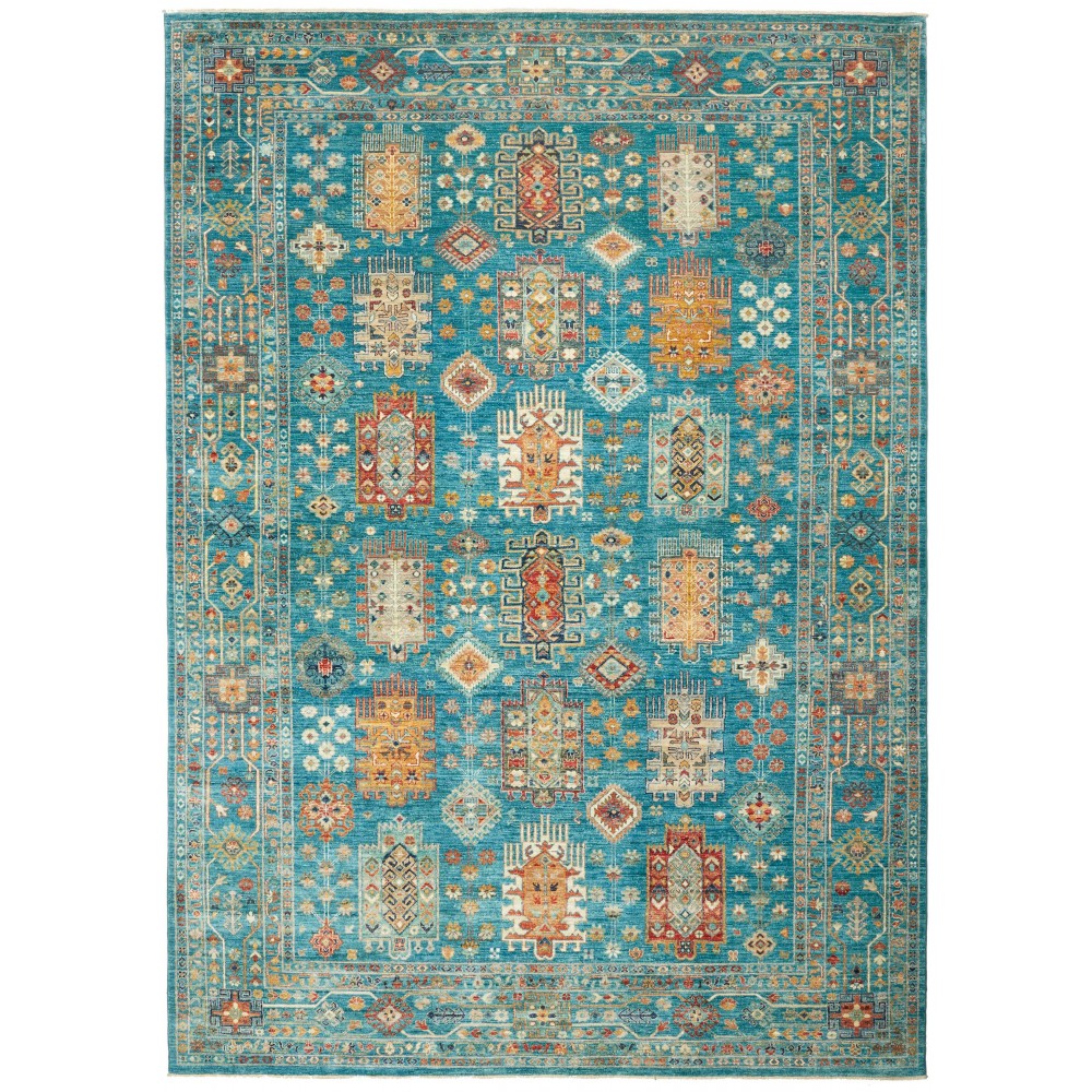 Tappeto Tribal Pakistan grigio verde 239x341 Tappeto Tribal Pakistan grigio verde 239x341
