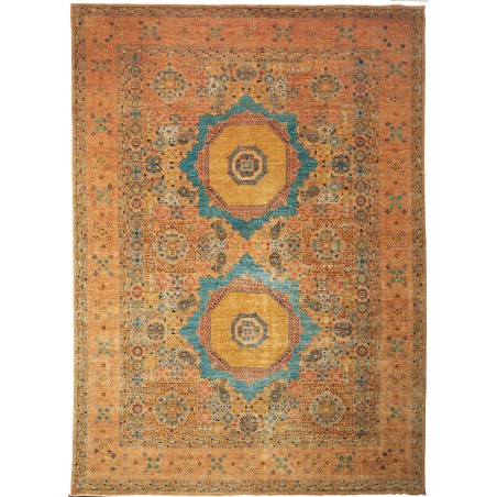 Tappeto Mamlouk Pakistan arancione azzurro 305x430