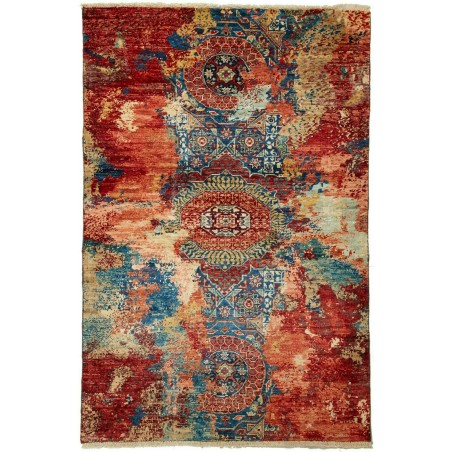 Tappeto Mona Pakistan marrone grigio 99x146