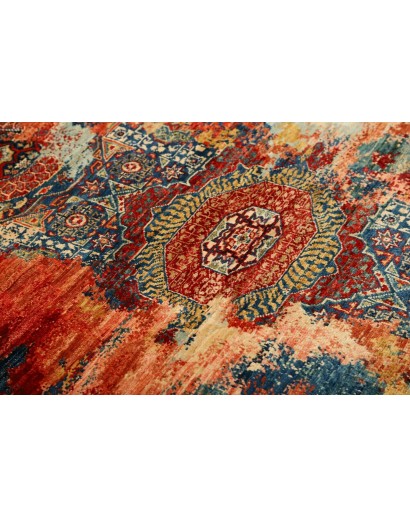 Tappeto Mona Pakistan marrone grigio 99x146