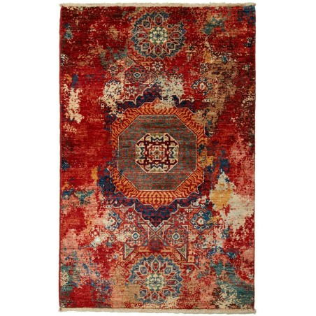 Tappeto Mona Pakistan marrone grigio 81x127