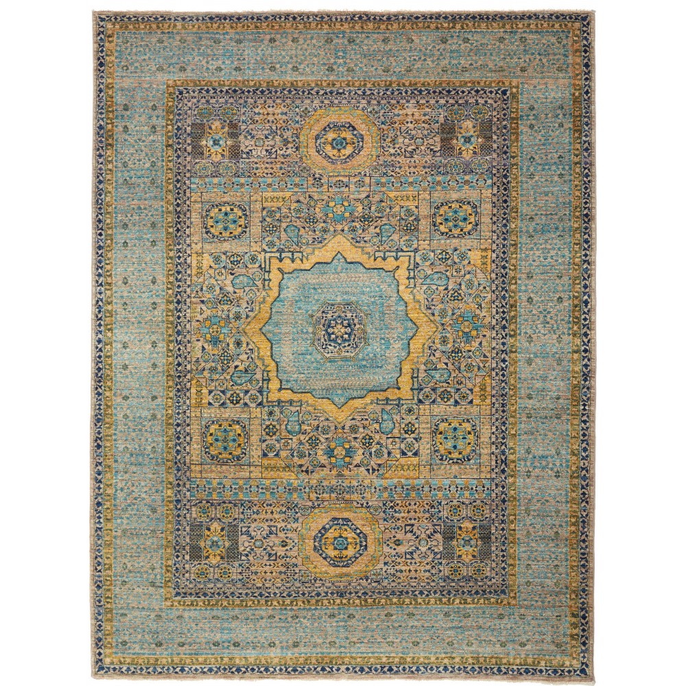 Tappeto Mamlouk Pakistan bianco marrone 207x279 Tappeto Mamlouk Pakistan bianco marrone 207x279