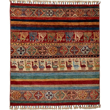 Tappeto Samarkand Pakistan marrone blu 98x112