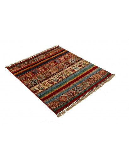 Tappeto Samarkand Pakistan marrone blu 98x112