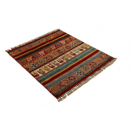 Tappeto Samarkand Pakistan marrone blu 98x112