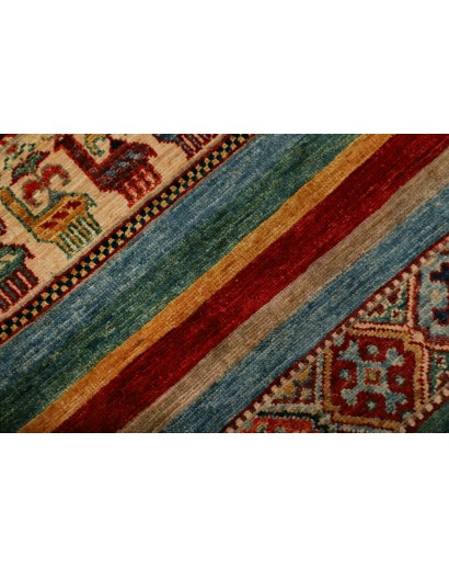 Tappeto Samarkand Pakistan marrone blu 98x112