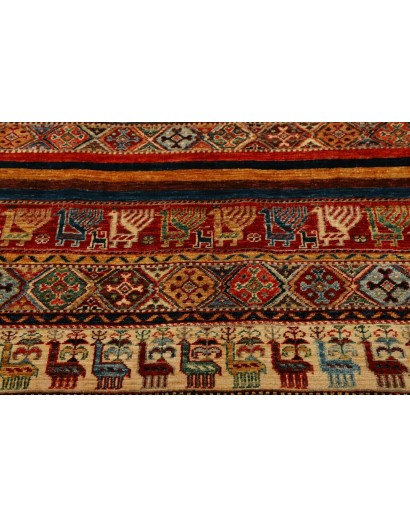 Tappeto Samarkand Pakistan marrone blu 98x112