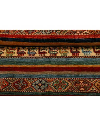 Tappeto Samarkand Pakistan marrone blu 98x112