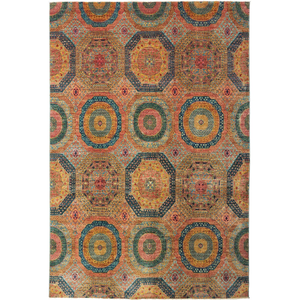 Tappeto Mamlouk Pakistan marrone grigio 201x299 Tappeto Mamlouk Pakistan marrone grigio 201x299
