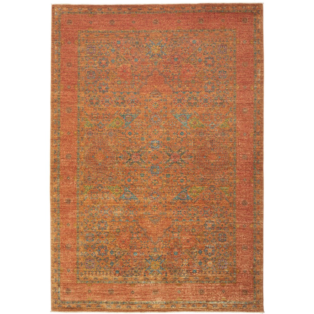 Tappeto Mamlouk Pakistan arancione marrone 210x298 Tappeto Mamlouk Pakistan arancione marrone 210x298