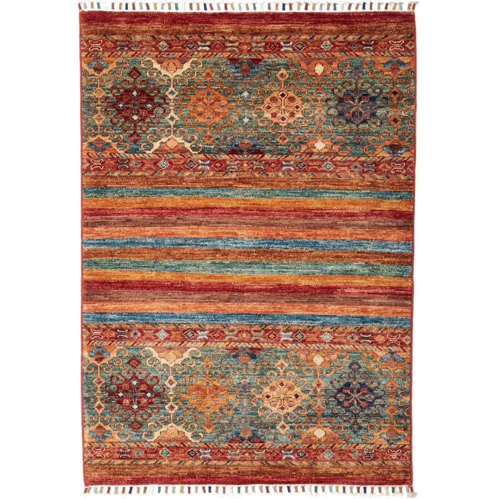 Tappeto Samarkand Pakistan marrone giallo 81x123 Tappeto Samarkand Pakistan marrone giallo 81x123