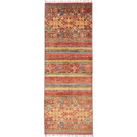 Tappeto Samarkand Pakistan rosso azzurro 77x210