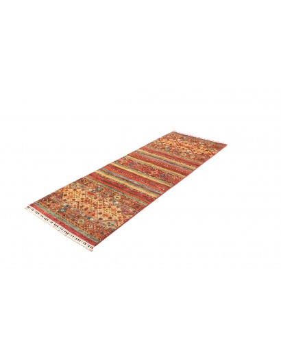 Tappeto Samarkand Pakistan rosso azzurro 77x210