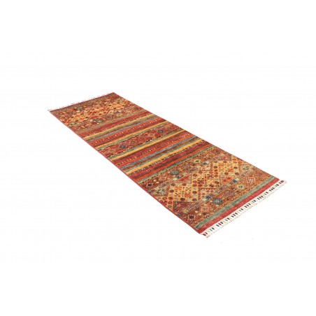 Tappeto Samarkand Pakistan rosso azzurro 77x210