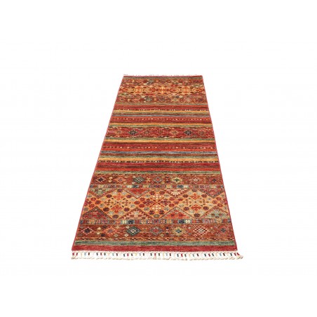 Tappeto Samarkand Pakistan rosso azzurro 77x210