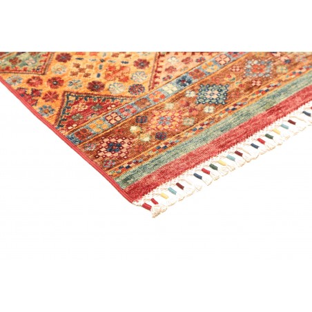 Tappeto Samarkand Pakistan rosso azzurro 77x210