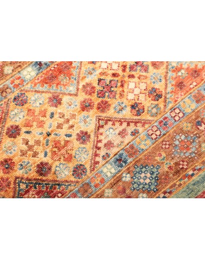 Tappeto Samarkand Pakistan rosso azzurro 77x210