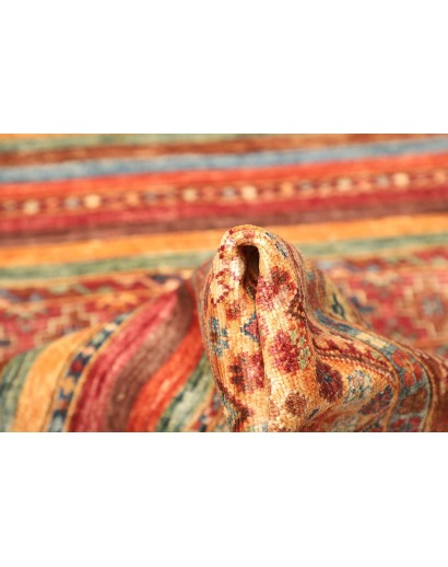 Tappeto Samarkand Pakistan rosso azzurro 77x210