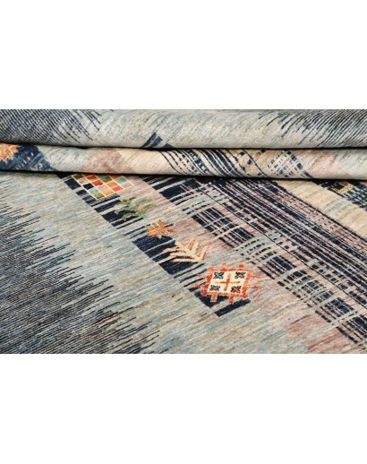 Tappeto Siva Pakistan bianco grigio 210x295