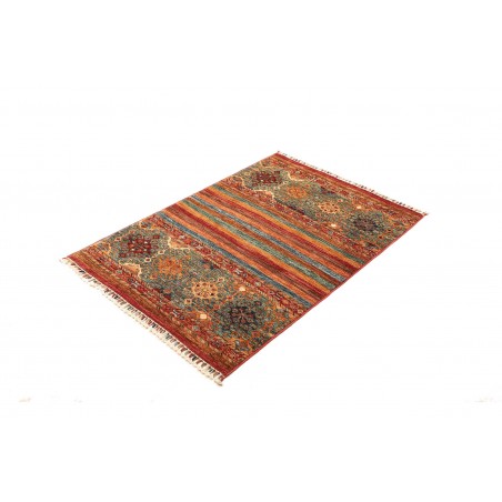 Tappeto Samarkand Pakistan rosso grigio 84x122